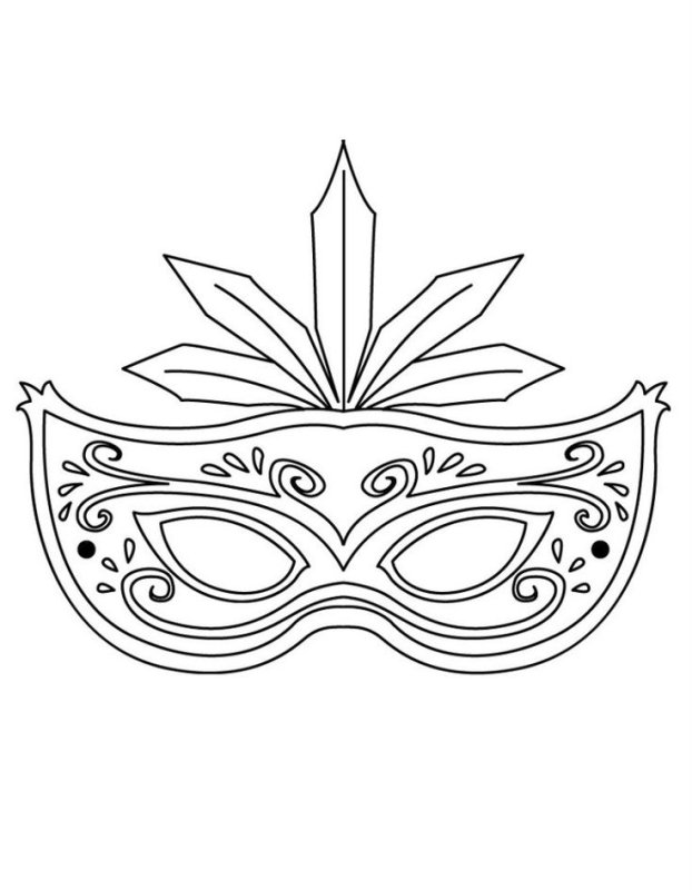 Трафарет маски для карнавала