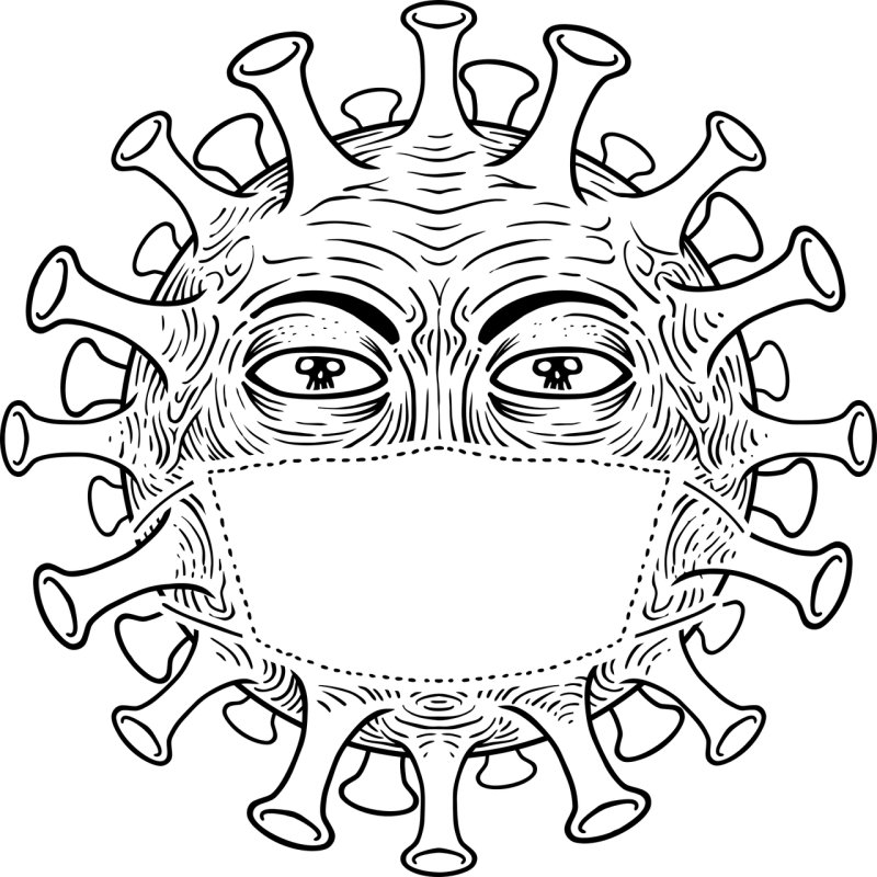 Раскраска вирусы и микробы для детей