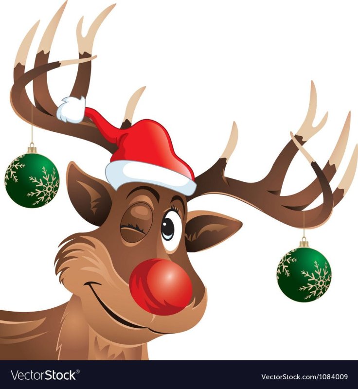 Олень с красным носом Рудольф