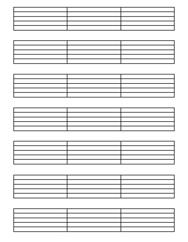 Лист табулатуры для гитары