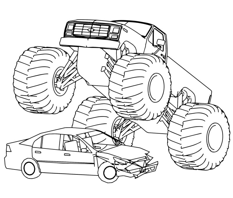 Раскраски Монстр Трак | Распечатать бесплатно