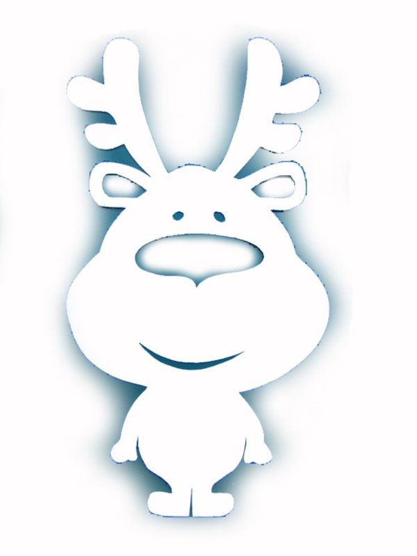 Снеговик трафарет для вырезания на окно