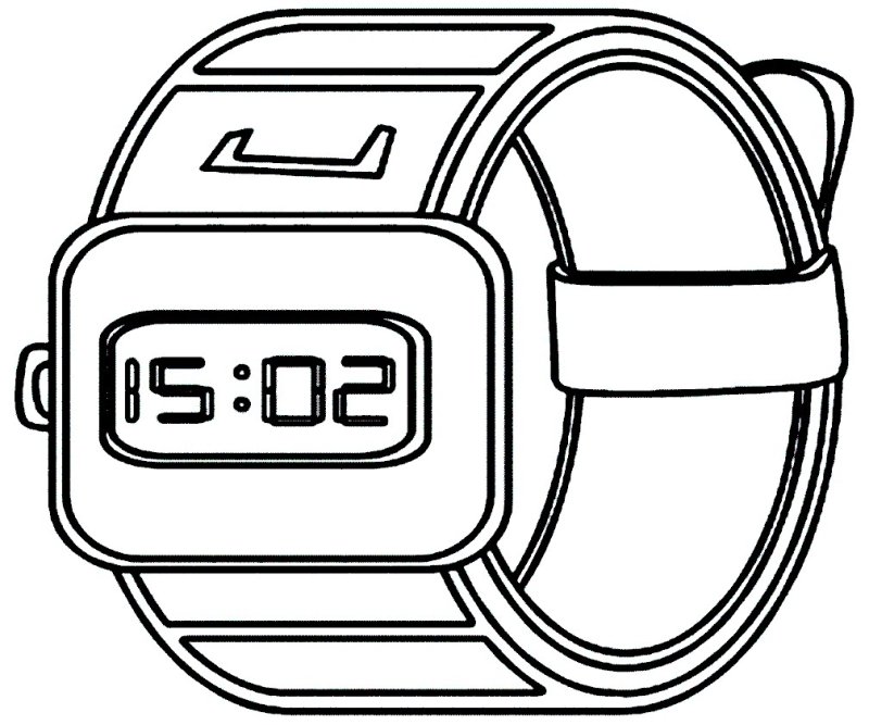 Часы раскраска