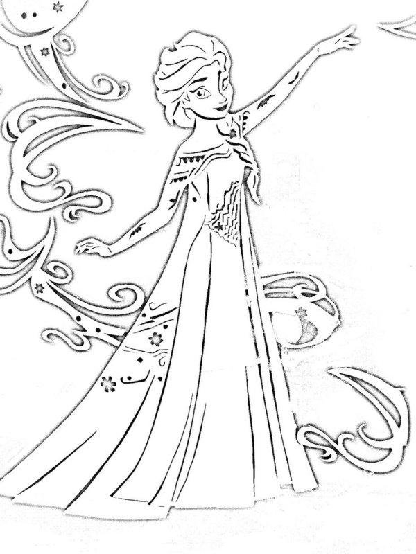 Вытынанки Эльза Холодное сердце