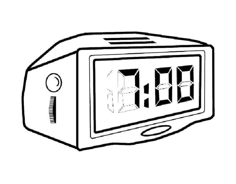 Часы раскраска