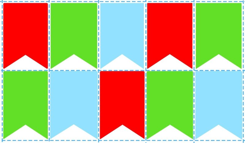 Флажки разноцветные для детского сада