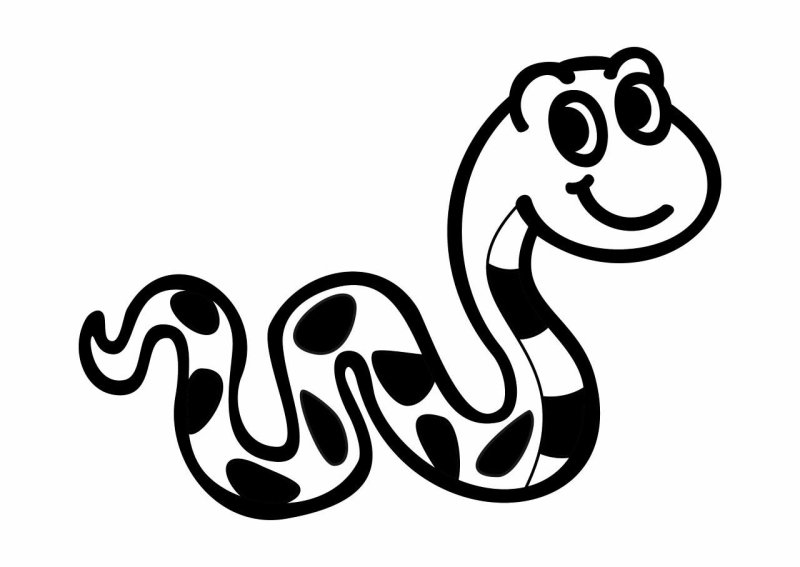 Змея трафарет