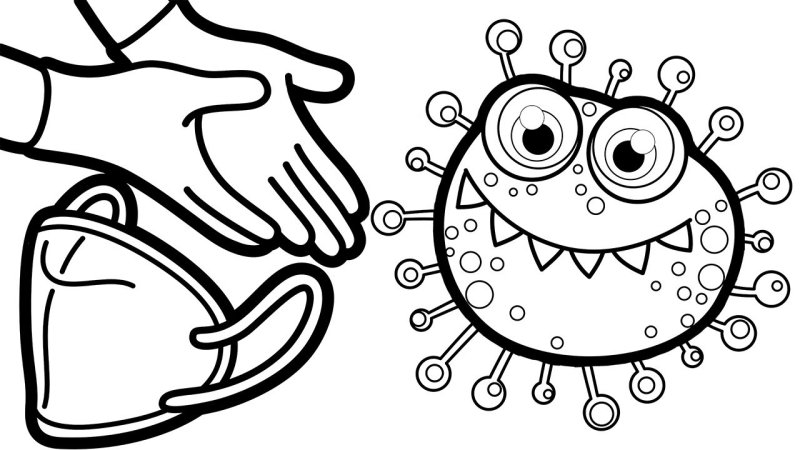 Микробы, микроорганизмы раскраска