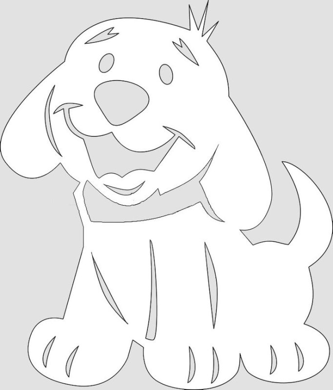 Трафарет собаки для вырезания