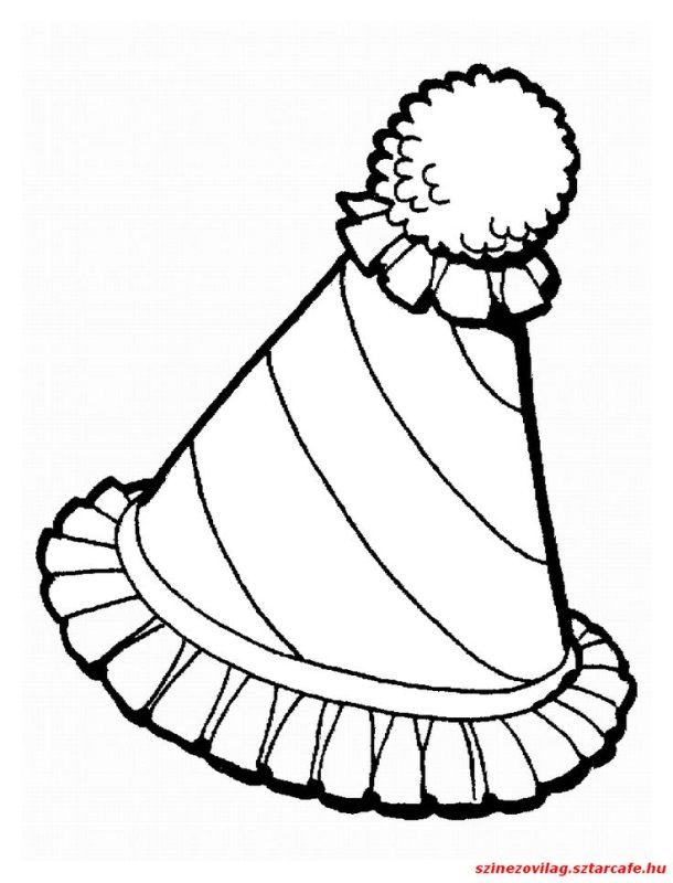 Шляпка раскраска