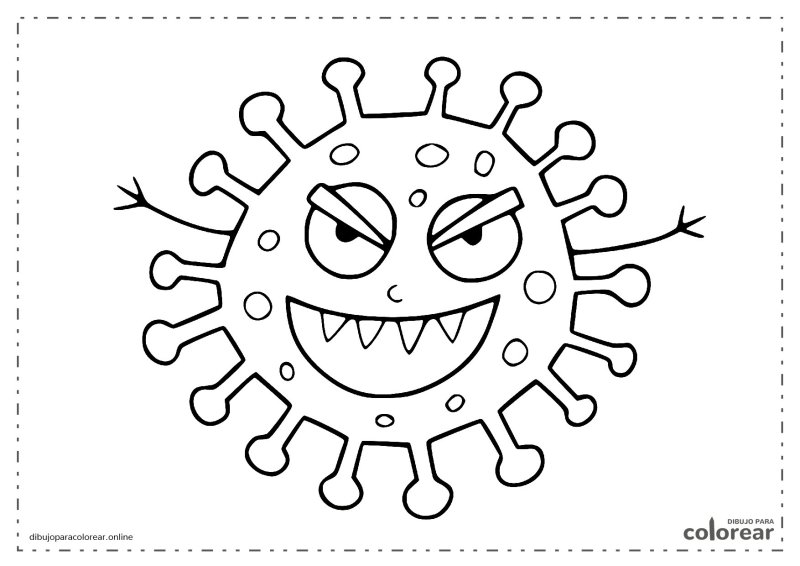 Микробы раскраска