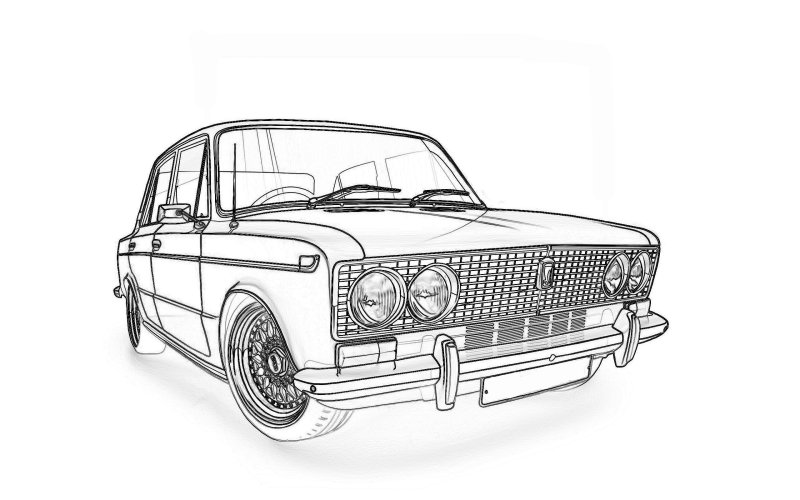 Разукрашки машины ВАЗ 2106