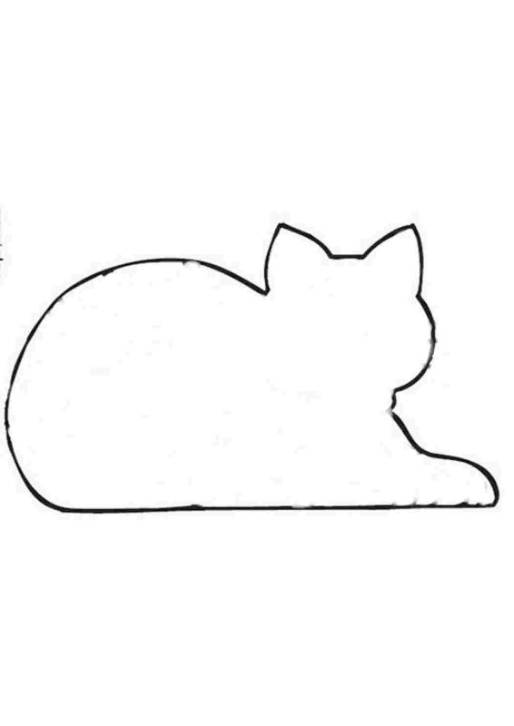 Силуэт кошки трафарет для раскрашивания