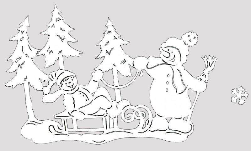 Трафареты на окна на новый год