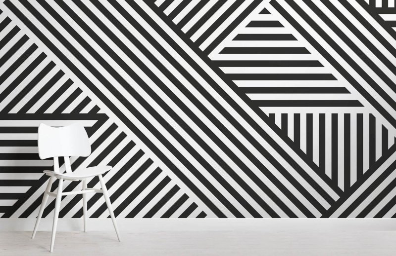 Геометрические линии на стене