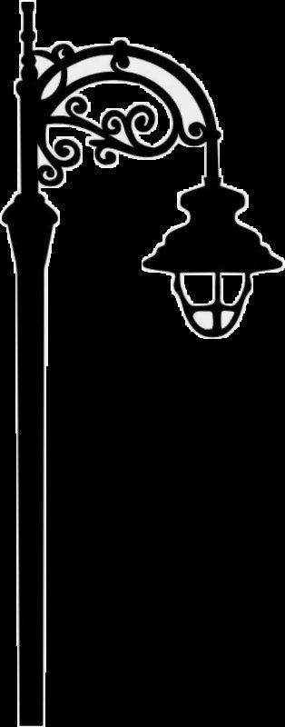 Трафарет старинного уличного фонаря