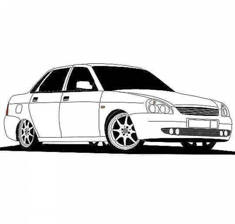 Лада Приора раскраска ВАЗ 2170