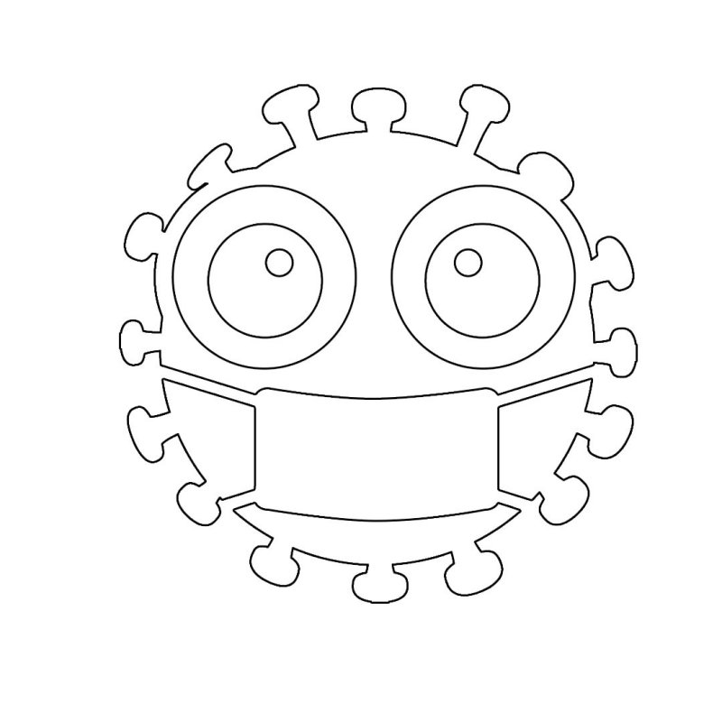 Раскраска коронавируса для детей