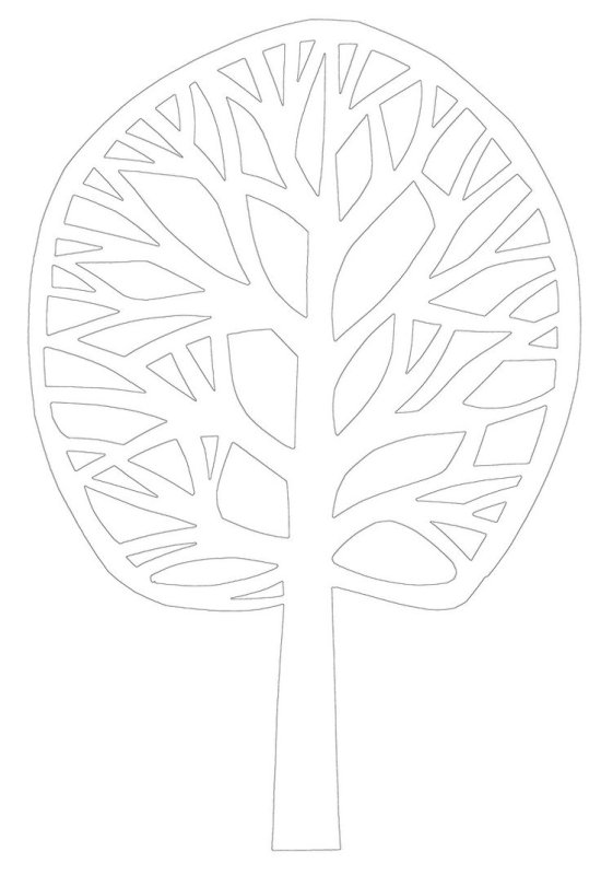 Зимнее дерево для вырезания