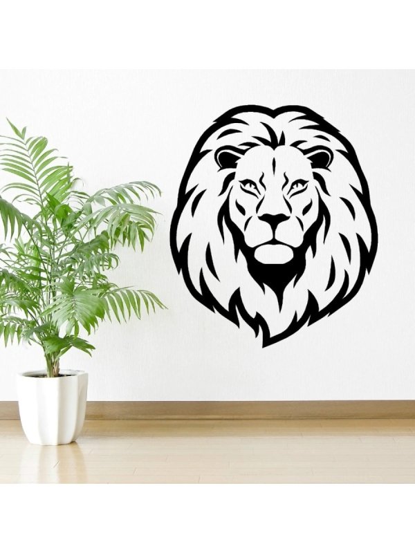 Лев черным маркером