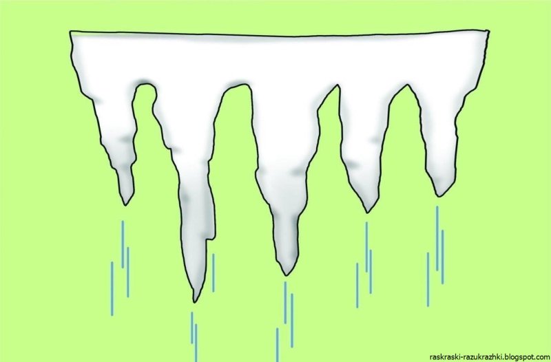 Сосульки раскраска для детей