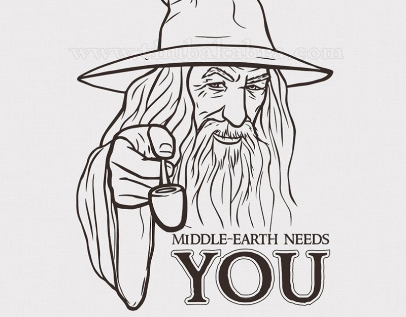 Гэндальф эскиз