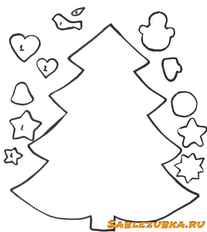 Шаблоны для поделок на новый год