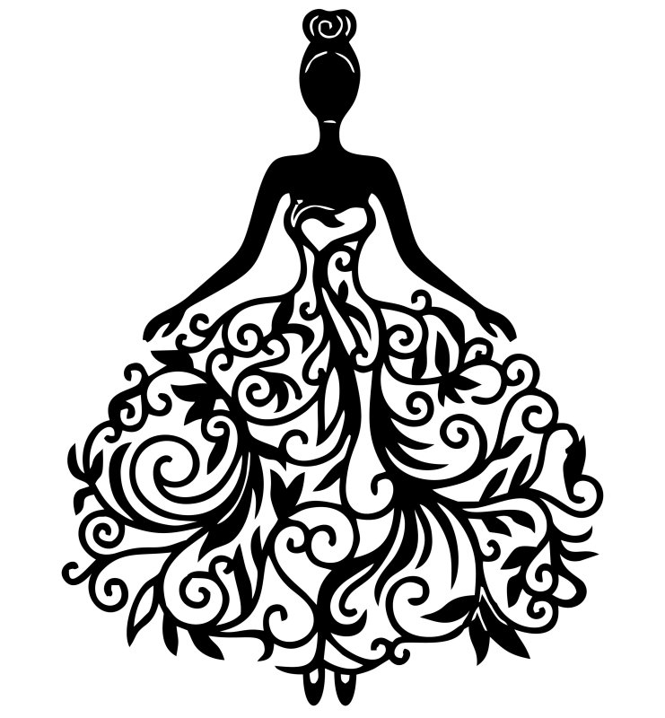 Платье а-силуэта