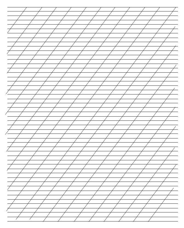 Разлинованный лист для каллиграфии