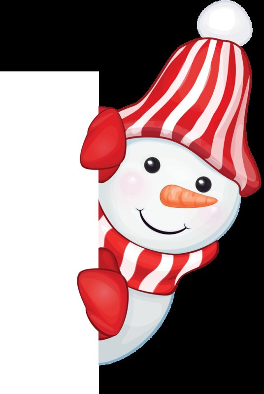 Голова снеговика на окно