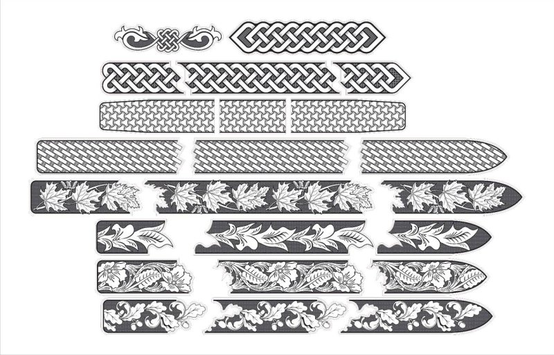 Узоры для травления на ножах