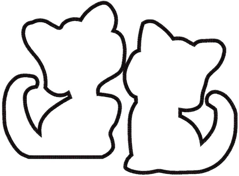 Трафарет кошки для аппликации