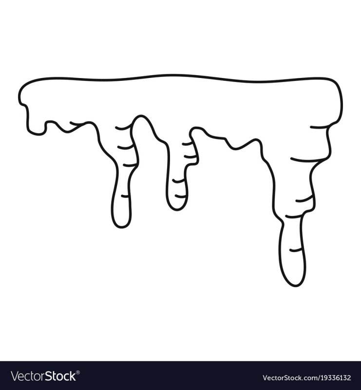 Трафареты сосулек для рисования