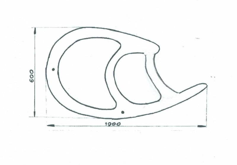 Стул качалка чертежи сбоку