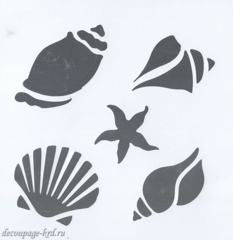 Раковина трафарет