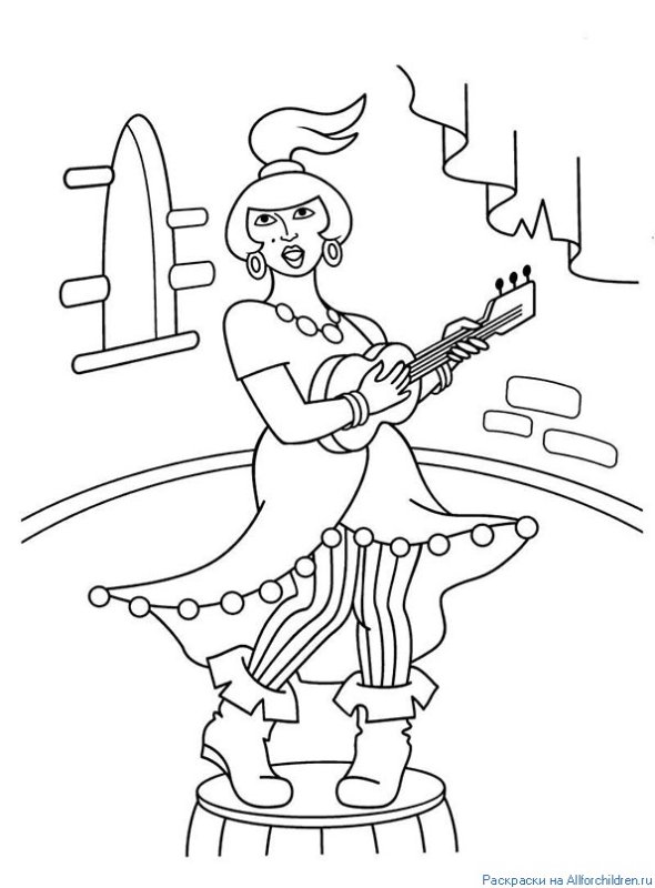 Разбойники из бременских музыкантов раскраска