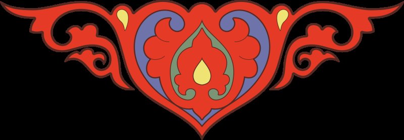 Татарский национальный орнамент тюльпан