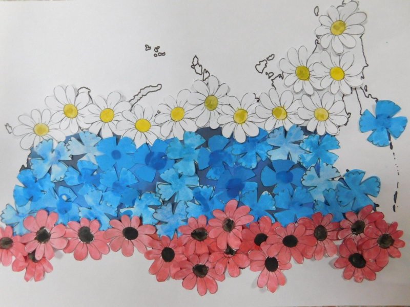 Флаг из цветов