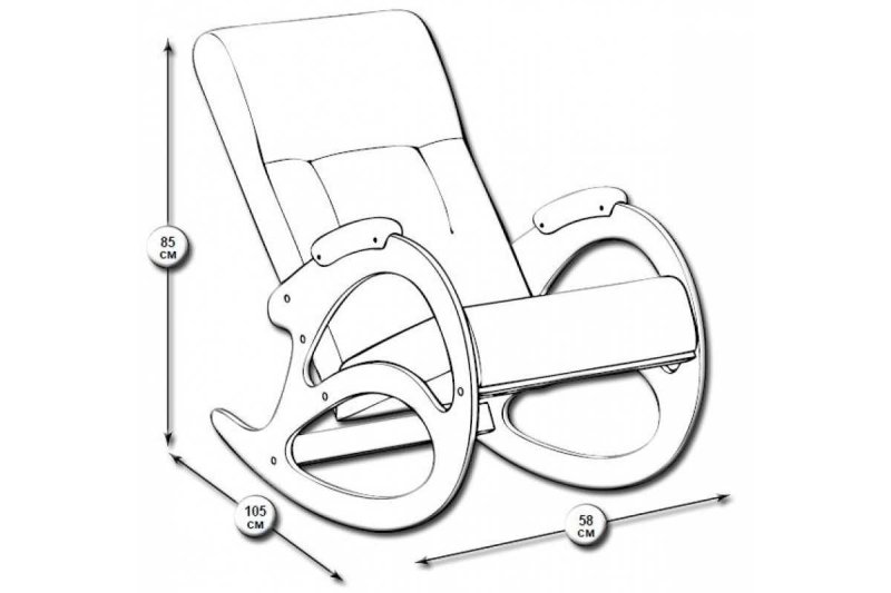 Кресло качалка глайдер схема чертёж
