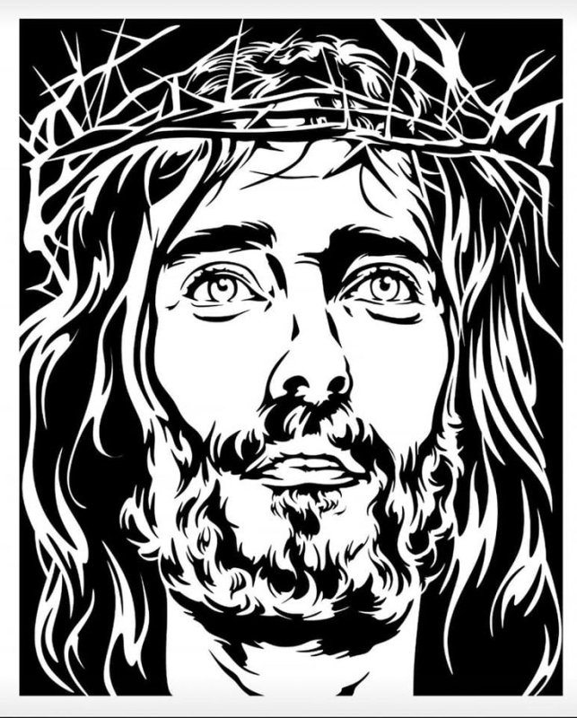 Иисус трафарет