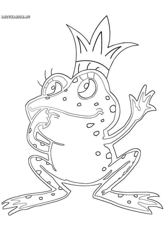 Лягушка раскраска