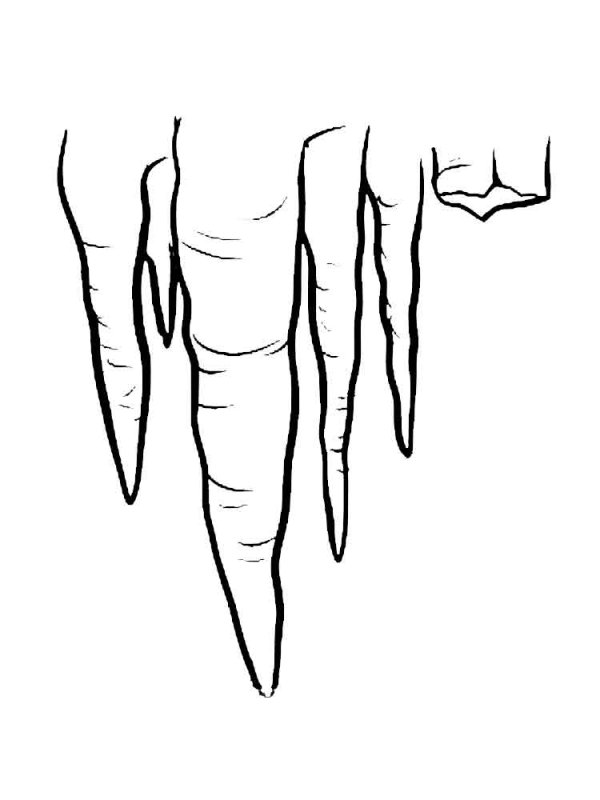 Сосульки раскраска для малышей