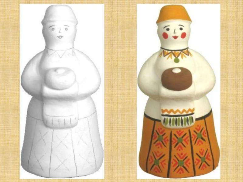 Каргопольская глиняная игрушка барышня
