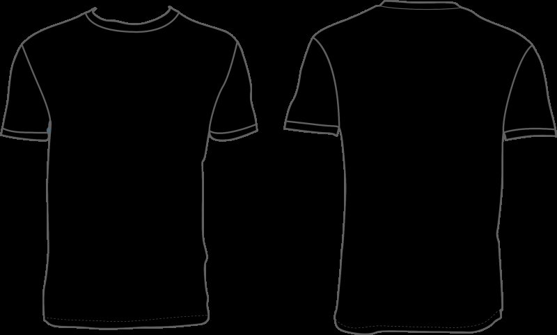Черная футболка макет