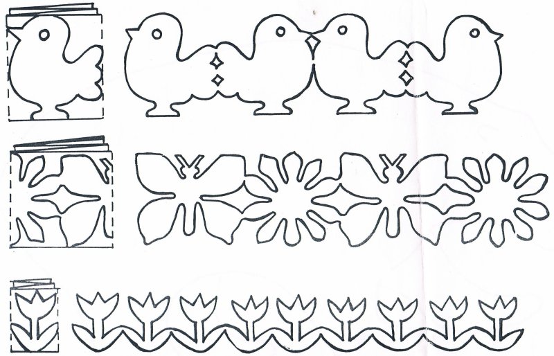 Симметричные трафареты для вырезания