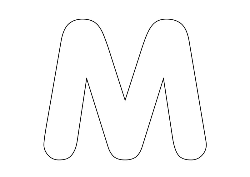 Буква м шаблон