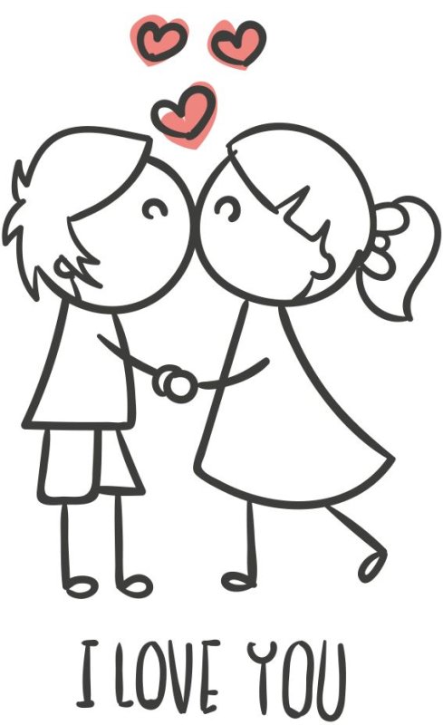 Влюбленные рисунок