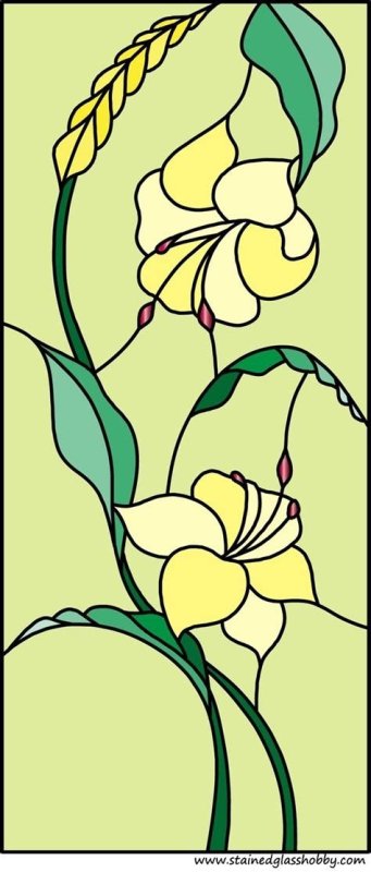 Эскиз витража в цвете