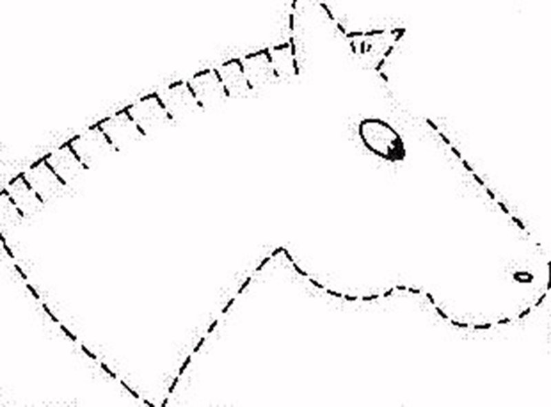 Голова лошадки на палочке выкройка