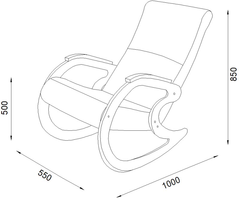 Кресло-качалка комфорт 77 чертеж